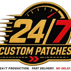 24/7 Custom Patches Logo